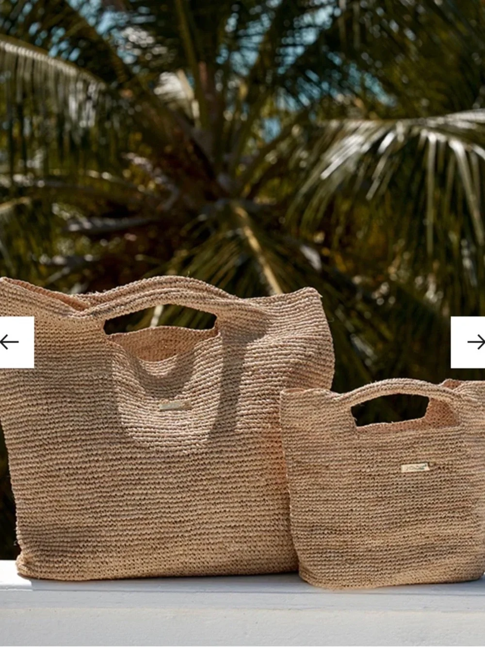 Monday Swimwear Natural Woven Straw Tote - Beige LARGE - Picture 4 of 5